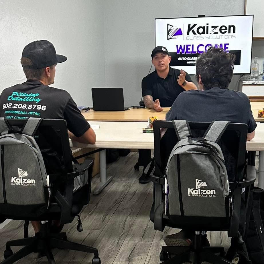 Hands-on auto glass training session